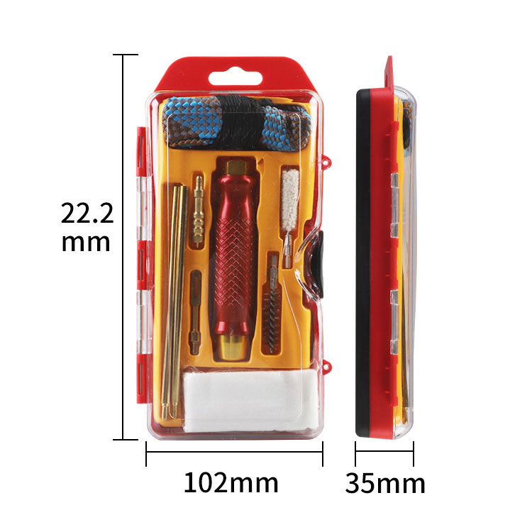 Kit de limpieza de pistola calibre .357 con estuche de aluminio