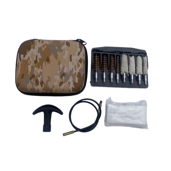 Kit de limpieza de pistola de pistola con estuche suave de camuflaje